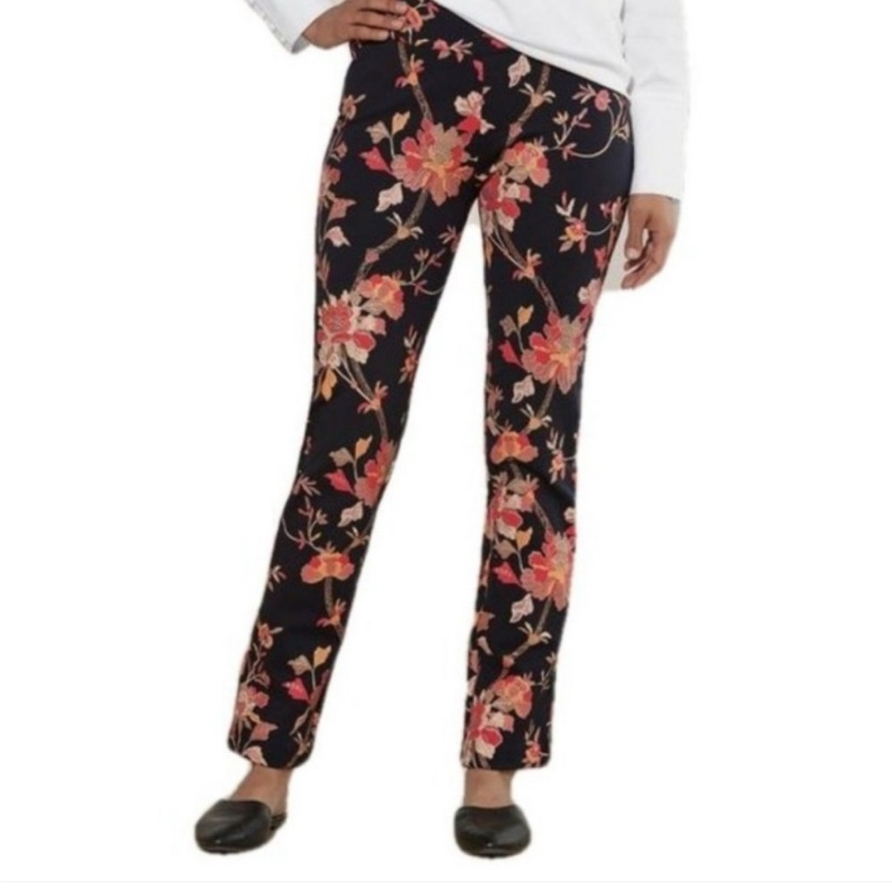 Soft Suroundings‎ Indian Rose Ponte Pants Straight Leg Size 1X NWT